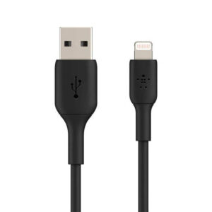 Belkin Lightning Cable, Boost Charge Lightning to USB Cable For iPhone, iPad, AirPods, MFi Certified iPhone Charging Cable, 6.6ft/2M, Black | CAA001bt2MBK