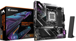 GIGABYTE B850M AORUS PRO WIFI7 AM5 Micro-ATX Motherboard, AMD B850 Chipset, 4x DDR5 DIMM Slots, Up to 256GB Max Memory, 1x PCIe 5.0 x16, 2x M.2 Slots, Wi-Fi 7 & BT5.4 | B850M-A-PRO-WIFI7