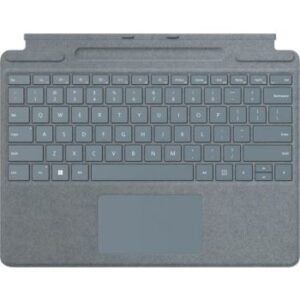 Microsoft Surface Pro Signature Type Cover Keyboard, Compatible with Pro 8, English Layout, Ice Blue | 8XB-00041