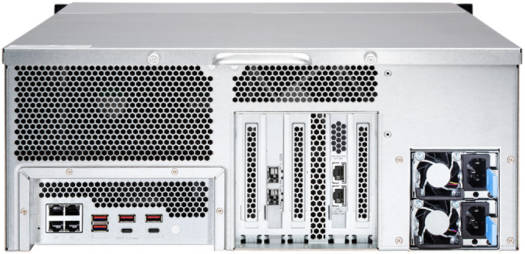 Qnap 24-Bay 4U Rackmount NAS, Intel Xeon E E-2136 CPU, DDR4 (4x32) 128GB Memory, 24 x 3.5" SATA 6Gb/s Drive Bay, 4 Gigabit Ethernet Port, 5 PCIe Slot, 800W PSU | TS-h2483XU-RP-E2236-128G - Image 4