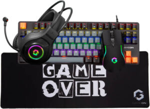 GAMEON VIPER XI All-In-One Gaming Bundle, Mechanical Keyboard, Headset, Mouse & Mousepad, RGB Lighting Effects, 3600 DPI, Immersive Sound, Ergonomic Design | GO-VIPER-XI
