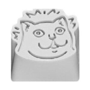 ZomoPlus Mur Cat Customized Keycap, Cherry MX Switches And Clones, Game And Movie Theme Metal, With CNC Engraving, 1u Size, White | ZO-PS-MUR-CAT