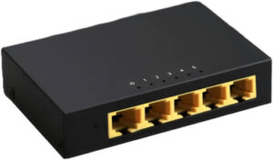 D-Link DGS-F105 Ethernet Switch, 5 Port Gigabit 10/100/1000 Mbps Unmanaged Metal Switch, Plug and Play, LEDs Lights Cables Diagnostics, Energy Star Compliant, Compact, Black | DGS-F105