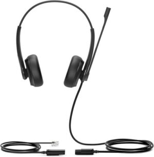 Yealink YHS34 Dual, Wired Headphone with RJ Connection Cable, QD, HD voice | YHS34 Dual