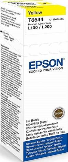 EPSON Genuine Refill Ink 70ml T6644 Yellow Color For L100 L110 L120 L200 L210 L300 L350 L355 L550 L555