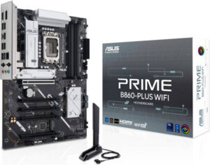 ASUS Prime B860-Plus WiFi LGA 1851 ATX Motherboard, Intel B860 Chipset, 4x DIMM DDR5 Slots, Up to 256GB Max Memory, 5x PCIe x16 Slots, 2x M.2 Slots, WiFi & BT Connectivity | 90MB1K50-M0EAY0
