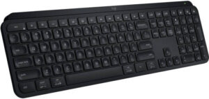 Logitech MX S Keys Advanced Wireless Keyboard, Smart Illumination, USB-C Rechargeable, Up to 10 Days Battery Life, English Layout, Black | 920-011406