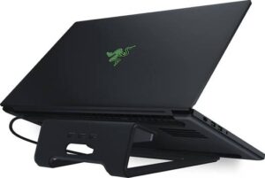 Razer Laptop Stand Chroma: Customizable Chroma RGB Lighting - Ergonomic Design - Anodized Aluminum Construction - 3X Port USB 3.0 Hub - Matte Black | RC21-01110200-R3M1