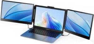 Laptop Screen Extender S2 - Triple Laptop Monitor Extender Ultra Slim 14" 1080P FHD IPS Plug and Play Portable Monitor for Laptop with Stand Compatible with 13-17.3" Mac Windows Linux Switch