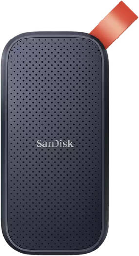SanDisk 1TB Portable SSD, USB-C 3.2 Gen 2 Interface, Up to 800 MB/s Transfer Speed, Integrated Rubber Hook, Drop Resistant Up to 2 Meter, Black Orange | SDSSDE30-1TB-G26