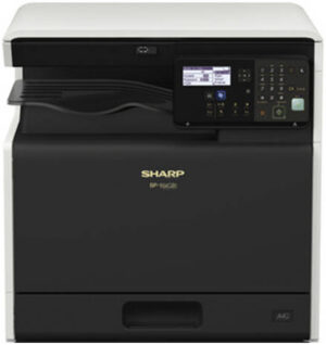 Sharp BP-20C20T 20 PPM A3 Color MFP Colour Printer, Scanner, Copier, 350 sheets, Maximum 1,850 sheets, 600 x 600 dpi with 1 Set Cartridge (Y/M/C/Bk) and Cable Package | BP-20C20T