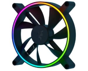 Razer Kunai Chroma 140mm ARGB PC Fan, PWM Fan Controller Support, Connect Up to 8 Fan, 15-30 dBA​ Noise, Cooling 500-1600 Rpm, 1 Fan, Black | RC21-01800200-R3M1