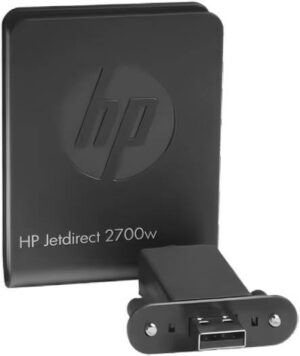 HP Jetdirect 2700w USB Wireless Print Server, 802.11b/g/n USB 2.0 Standard, Wireless Ethernet For HP LaserJet Enterprise 600 M601-M603, 500 M551 & 500 M575 series, Black | J8026A