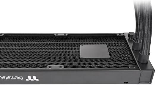 Thermaltake AW420 AIO Liquid CPU Cooler, 420mm Radiator, 3x TOUGHFAN 14 Pro Fans, 2000 RPM Fan Speed, 119.6 CFM Fan Airflow, Copper Water Block, Rubber Tube, Black | CL-W445-PL14BL-A - Image 5