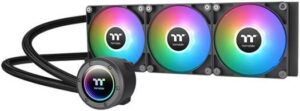 Thermaltake TH360 V2 ARGB Sync All-In-One Liquid Cooler, 360mm Radiator, Infinity Mirror Lighting, 3x 120mm Fans, 2000 RPM Fan Speed, 57.05 CFM Fan Airflow, Black | CL-W362-PL12SW-A