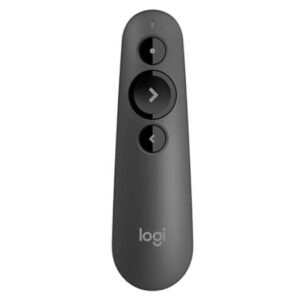 Logitech R500s Laser Presentation Remote, Bluetooth / 2.4GHz Wireless Connection, 20m Range, Integrated Laser Pointer, Graphite Black | 910-005843