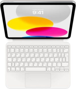 Apple Magic Keyboard Folio for iPad (10th Gen), Detachable Keyboard, 14-Key Function Row, Built-in Trackpad to Handle Tasks with Precision, Adjustable Stand, ENG-ARB, White | MQDP3AB/A