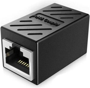 Taradhin RJ45 Coupler, Ethernet Inline Connector, Network Extender Adapter For Cat7, Cat6, Cat5e, Cat5, Extend Ethernet Cables, Female to Female Joiner, Black | RJ45 Coupler