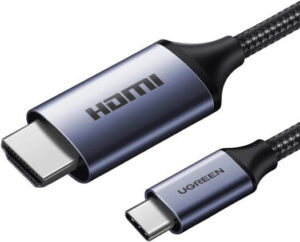 UGREEN CM565 USB Type C to HDMI Cable, 8K@60Hz Resolution, HDMI 2.1, Mirror Mode and Extended Mode, Tinned Copper, Plug and Play, 1.5 Meter Length, Grey | 90451