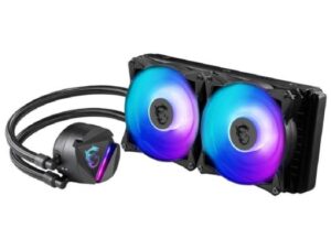 MSI Mag Core Liquid 240R V2 CPU Cooler, ARGB Lighting, 4200 RPM Pump Speed, 2000 RPM Fan Speed, Dual PWM, 240mm Radiator, Black | 306-7W1B41-813