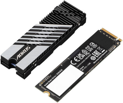 GIGABYTE AORUS Gen4 7300 1TB M.2-2280 NVMe SSD with Heatsink, Up to 7300 MB/s Read & Up to 6000 MB/s Write Speed, 3D TLC NAND Flash, 1.6M Hours MTBF, PS5 Ready, 700TBW | AG4731TB - Image 2
