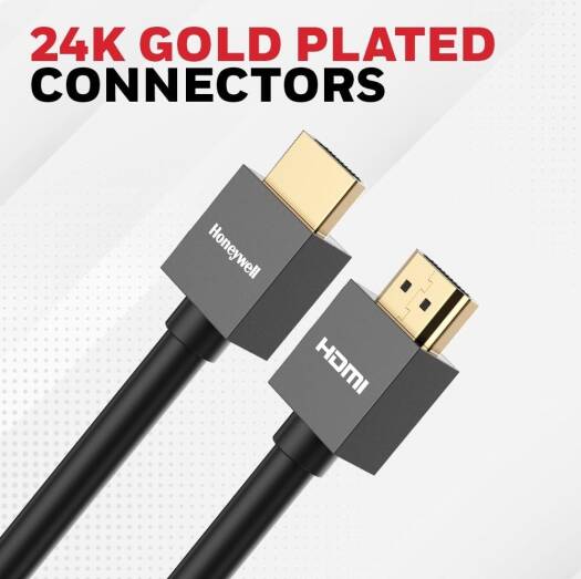 Honeywell High-Speed HDMI v2.0 Cable with Ethernet, 3D/4K@60Hz UHD Resolution, 5 Mtr (16.5 ft), 18GBPS,High Speed, Compatible with All HDMI - Enabled Devices | HC000010/HDM/5M/BLK/SLM - Image 3