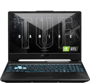 ASUS TUF Gaming A15 FA506NF Gaming Laptop, 15.6" FHD 144 Hz Display, AMD Ryzen 5 7535HS CPU, 8GB RAM, 512GB SSD, NVIDIA GeForce RTX 2050 4GB, Backlit ENG-ARB K/B, Win11 Home, Black | 90NR0JE7-M00450