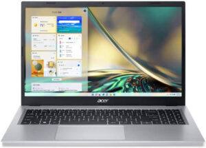 Acer Aspire 3 A315 Laptop, 15.6" FHD LCD Display, Intel Core i5-1235U, 8GB RAM, 512GB SSD, Intel Iris Xe Graphics, ENG-ARB K/B Windows 11 Home, Silver | NX.K6SEM.00B