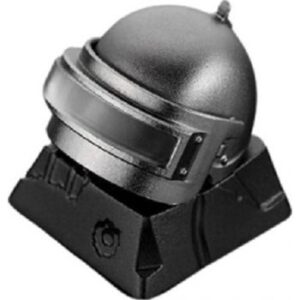 ZomoPlus 3D LV.3 Helmet Customized Keycap, Cherry MX Switches And Clones, Chicken Dinner Theme Metal, With CNC Engraving, 1u Size, Black/Grey | ZO-PS-LVL3-HMT