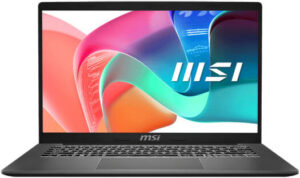 MSI Modern 14 F13MG Laptop, 14" FHD IPS Display, Intel Core i7-1355U Processor, 8GB RAM, 512GB SSD, Intel Iris Xe Graphics, English-Arabic Keyboard, Windows 11 Home, Gray | 9S7-14S121-051