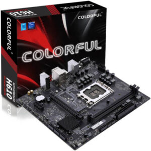 Colorful H610M-E M.2 V20 LGA 1700 M-ATX Motherboard , Intel H610 Chipset, Support Dual-Channel 64GB DDR4-3200MHz, RTL8111H Gigabit Network Card LAN, 1 PCIe 4.0 x16 Slot, Black | H610M-E M.2 V20
