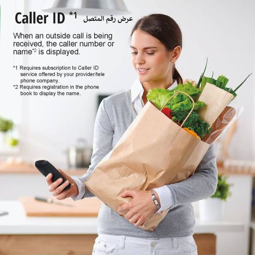 Panasonic TG6712U Cordles Phone, 1.8 Inch Amber Backlit LCD, Arabic & Farsi Languages Available, Nuisance Call Block, 2 AAA Batteries, Black | KX-TG6712UE1 - Image 7