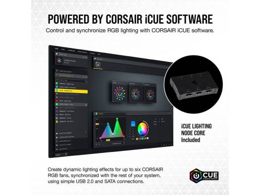Corsair iCUE ML120 RGB Elite Premium PWM Fan, 120mm Size, Magnetic Levitation Fan, 450-2000 RPM Speed, 10-30.4dBA Sound Level, Black Triple Fan Kit, With iCUE Lighting Node Core, White | CO-9050117-WW - Image 5