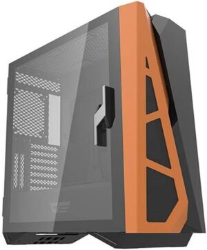 Darkflash DLZ31 Mesh ATX PC Case, Meshed Front Panel, Tempered Glass Side Panel, Preinstalled GPU Stand, Supports up to 7x 120mm Fans & 360mm Radiator, USB Type-C Port, Cable Mgt, Black | DLZ31-B