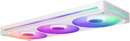 NZXT F360 RGB CORE 360mm RGB LED Single-Frame RGB Fan Unit, 120mm FDB Fans, Up to 2400 rpm Fan Speed, 75.12 CFM Airflow, PWM Fan Control, White | RF-U36HF-W1 - Image 5