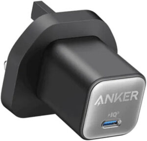 Anker 511 Charger, 30W Max Output, Powered by GaN, 70% Smaller Design, ActiveShield 2.0, USB Type-C Interface, UK Plug, Wide Compatibility, Black | A2147K11