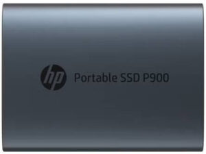 HP P900 Portable Blazing Fast External SSD, 1TB Capacity, Up to 2000 MB/s Sequential Read Speed, Up to 2000 MB/s Sequential Write Speed, USB 3.2 Gen2 x 2, Type-C Cable, Gray | 7M692AA#ABB
