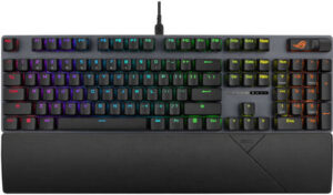 ASUS ROG Strix Scope II Full-Size Gaming Wired Mechanical Keyboard, NX Snow Linear Switches, N Key Rollover, Anti-Ghosting Keys, 2M USB type A to C Cable, English Keyboard, Black | 90MP036A-BKUA01