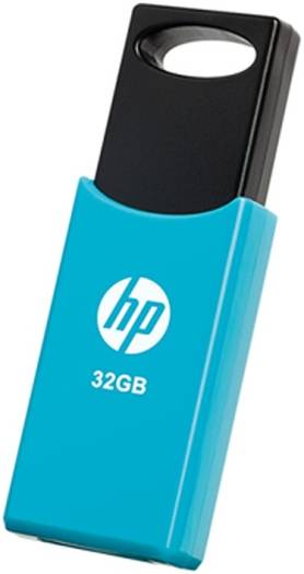 HP V212W 32GB USB Flash Drive, USB Type-A 2.0, 14 MB/s Read Speed, 4 MB/s Write Speed, Slide Form Factor, Share Music / Photos / Files and More, Blue | HPFD212LB-32G