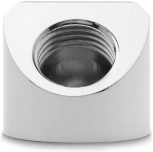 EK-Quantum Torque Static FF 45° Adapter, Fitting with Two Female G1/4" Threads - Nickel | 3831109826638