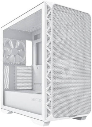 Montech AIR 90AIR 903 BASE Mid Tower ATX Computer Case, 3x 140mm Pre-installed PWM Fans, Up to 360mm Radiator Support, Mesh Front Panel, Vertical GPU Mounting, White | AIR-903-BASE-WHITE