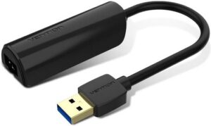 Vention USB 3.0 to Gigabit Ethernet Adapter, Super High Speed Transmission, Free Drive, Wide Compatibility, ABS Type, 0.15 Meter, Black | CEHBB