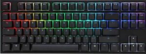 Ducky One 2 TKL Cherry Brown RGB Switch Keyboard, PBT Keycap, USB Interface, English Arabic Layout, Black / White | DKON1787ST-BARPDAZT1