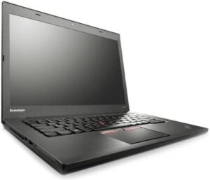 Renewed - Lenovo ThinkPad T450 Laptop, 14" Display, Intel Core i5-4300U CPU, 8GB RAM, 256GB SSD, Intel HD Graphics 5500, ENG-ARAB Keyboard, Windows 10 Pro, Black | 20BUS23906