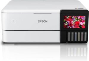Epson EcoTank L8160 3 in 1 A4 Photo Printer, with 6 Colour Claria ET Ink, Up to 16ppm Print Speed, 5760x1440 DPI Resolution, Double-sided Printing, Wi-Fi, Ethernet & AirPrint, USB Host, White | L8160