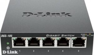 D-Link 5 Port Gigabit Unmanaged Metal Desktop Switch | DGS-105