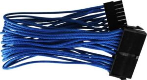 Raidmax Sleeved Extension Cables 24-Pin M/F Connector ( Psu-Motherboard ) Blue 9.8 Inches | RC-005-24P-Blue