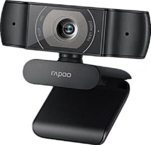 Rapoo C200 720p HD USB Black, 360° Horizontal, 100° Super Wide-Angle Webcam with Microphone for Live Broadcast Video Calling Conference | 19880