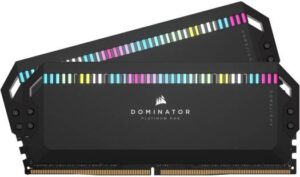 Corsair Dominator Platinum RGB 64GB (2x32GB) DDR5 Desktop Memory, 6600MHz Tested Speed, 32-39-39-76 Latency, Intel XMP 3.0 Profile, 288-Pin PC RAM Format, 1.40V Voltage, Black | CMT64GX5M2B6600C32