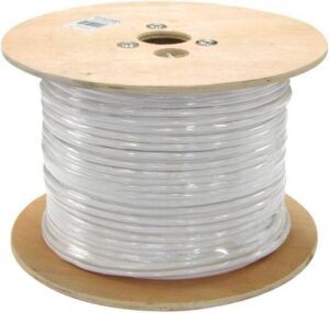 Taradhin Premium Quality CAT6 FTP, 23AWG, 0.575mm, CCA Network Cable, (1x20 Rolls), Up To 10 Gbps Data Transmission Speeds, 4P Fresh PVC Jacket, 305 Meters, Drum Roll, Gray | TC-LC23F (1 x 20 Rolls)